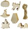 60 Pcs Halloween Wooden Craft Kit - DIY Unfinished Slices Crafts
